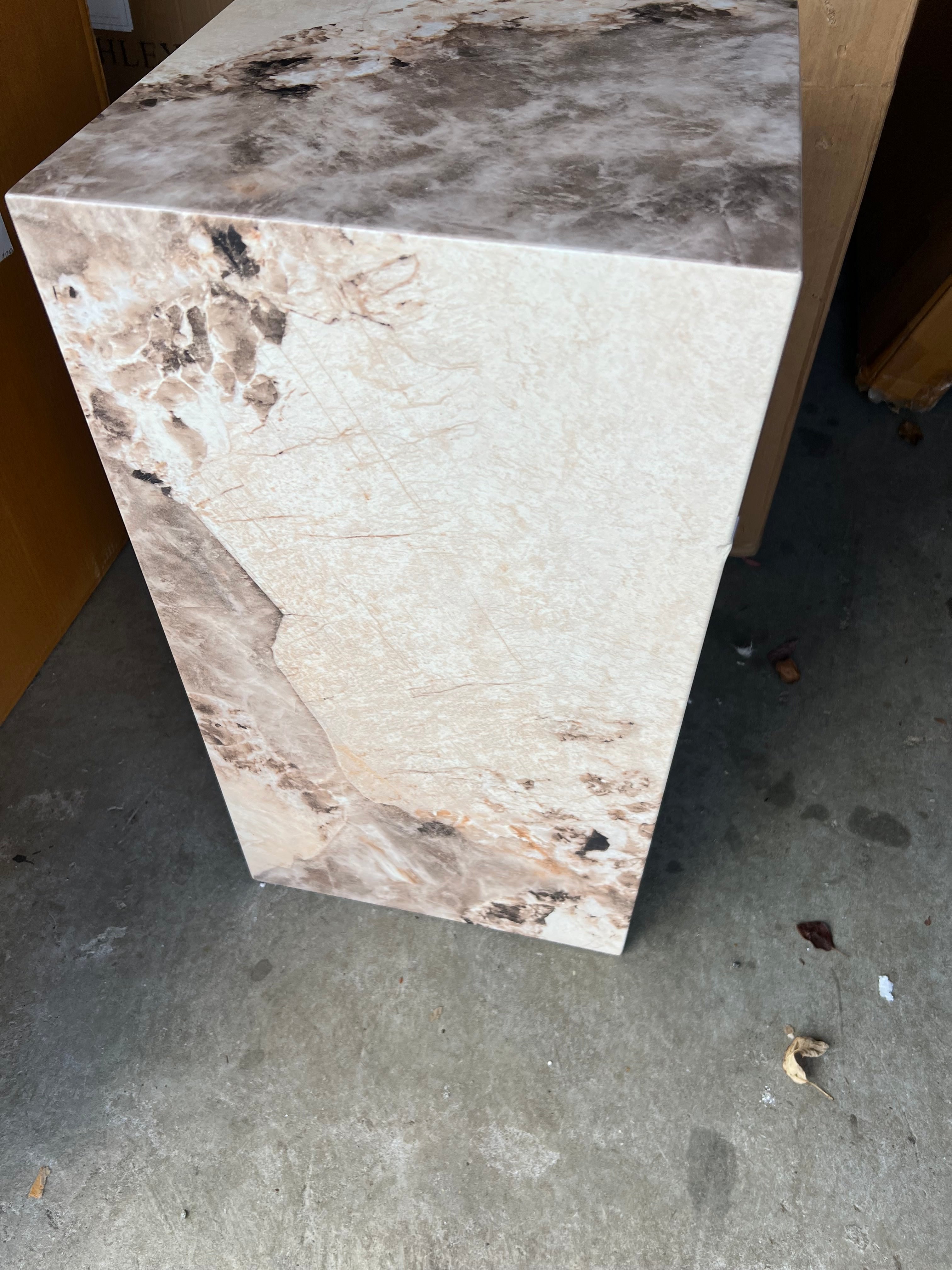 Sur Pandora Marble Column Side Table - CLEARANCE